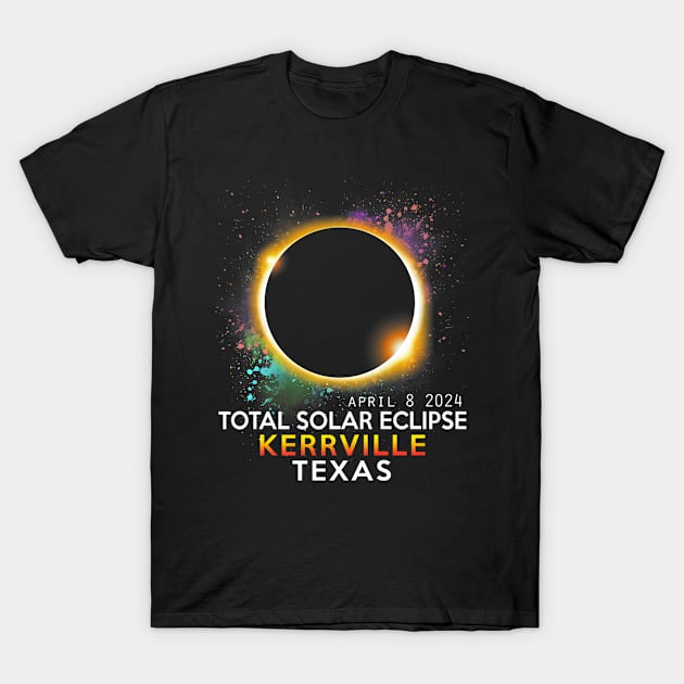 Kerrville Texas Totality Total Solar Eclipse April 8 2024 T-Shirt by SanJKaka